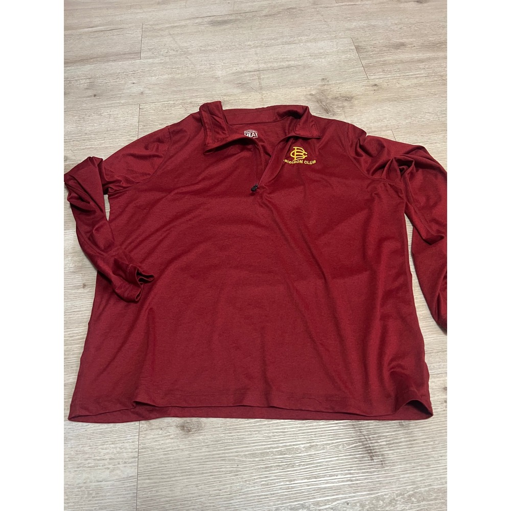 Boston College Gridiron Club 1/4 Zip Sz XL Red‎ BC Eagles Football Long Sleeve